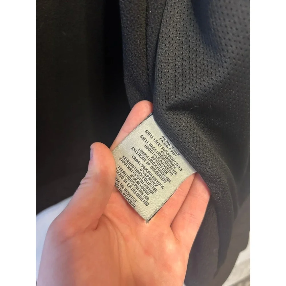 Levis Mens Black Softshell Hooded Jacket‎ Full Zip Windbreaker Coat Large